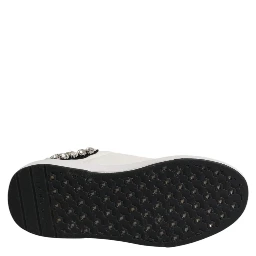 White Rhinestone Embellished Sneakers Shoes