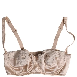 Biege Silk Underwired Balconette Bra Underwear