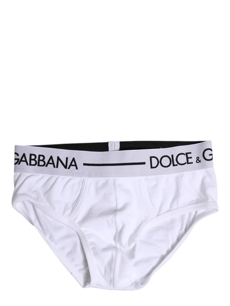 White Cotton Stretch Regular Brief Underwear