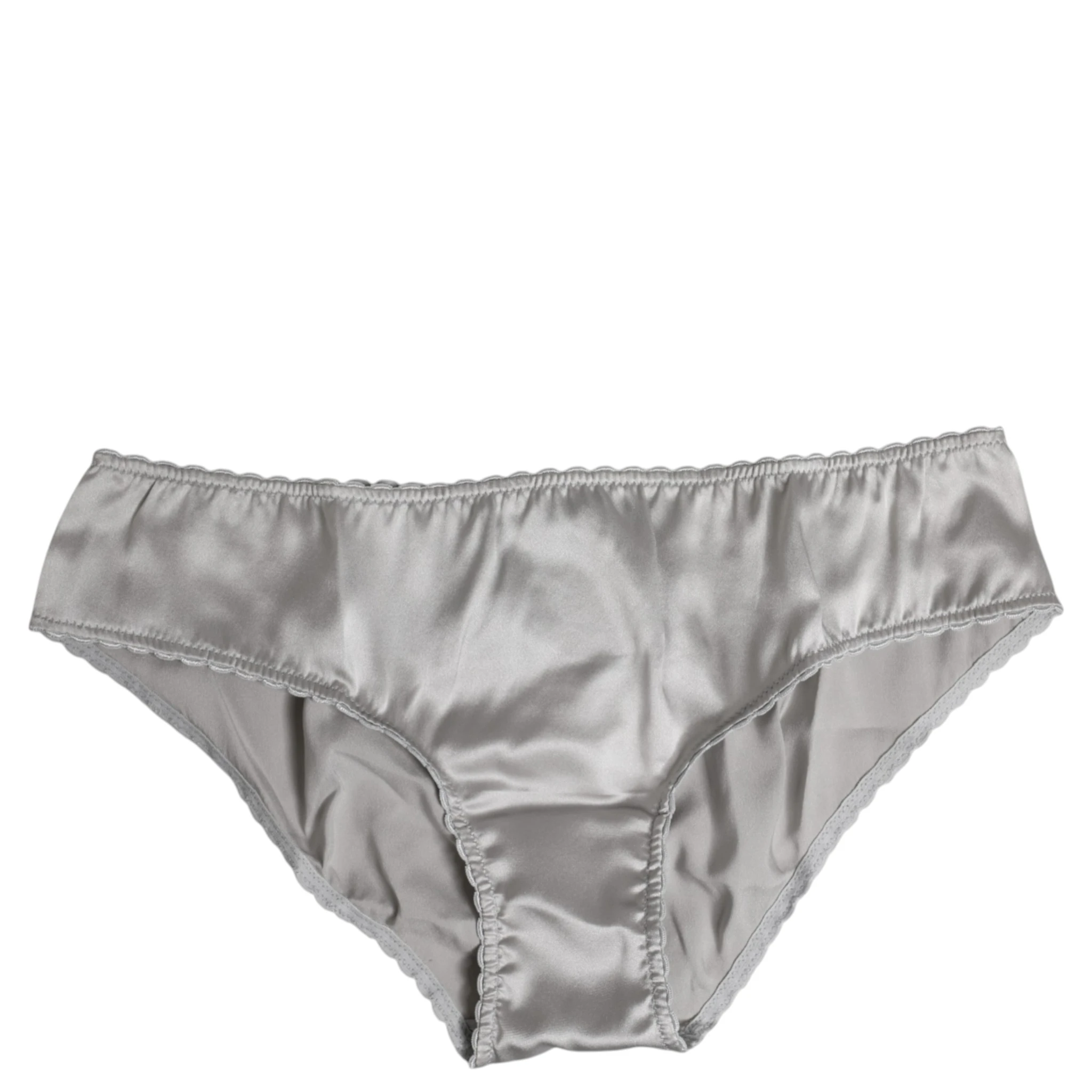 Gray Silk Stretch Bottom Low Waist Panty Underwear