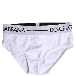 White Cotton Stretch Regular Brief Underwear