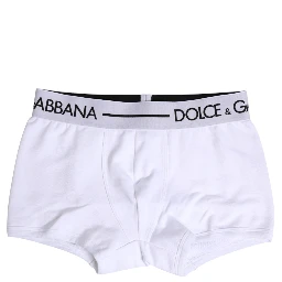 White Cotton Stretch Regular Boxer Underwear