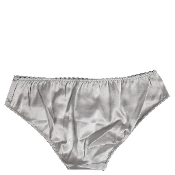 Gray Silk Stretch Bottom Low Waist Panty Underwear