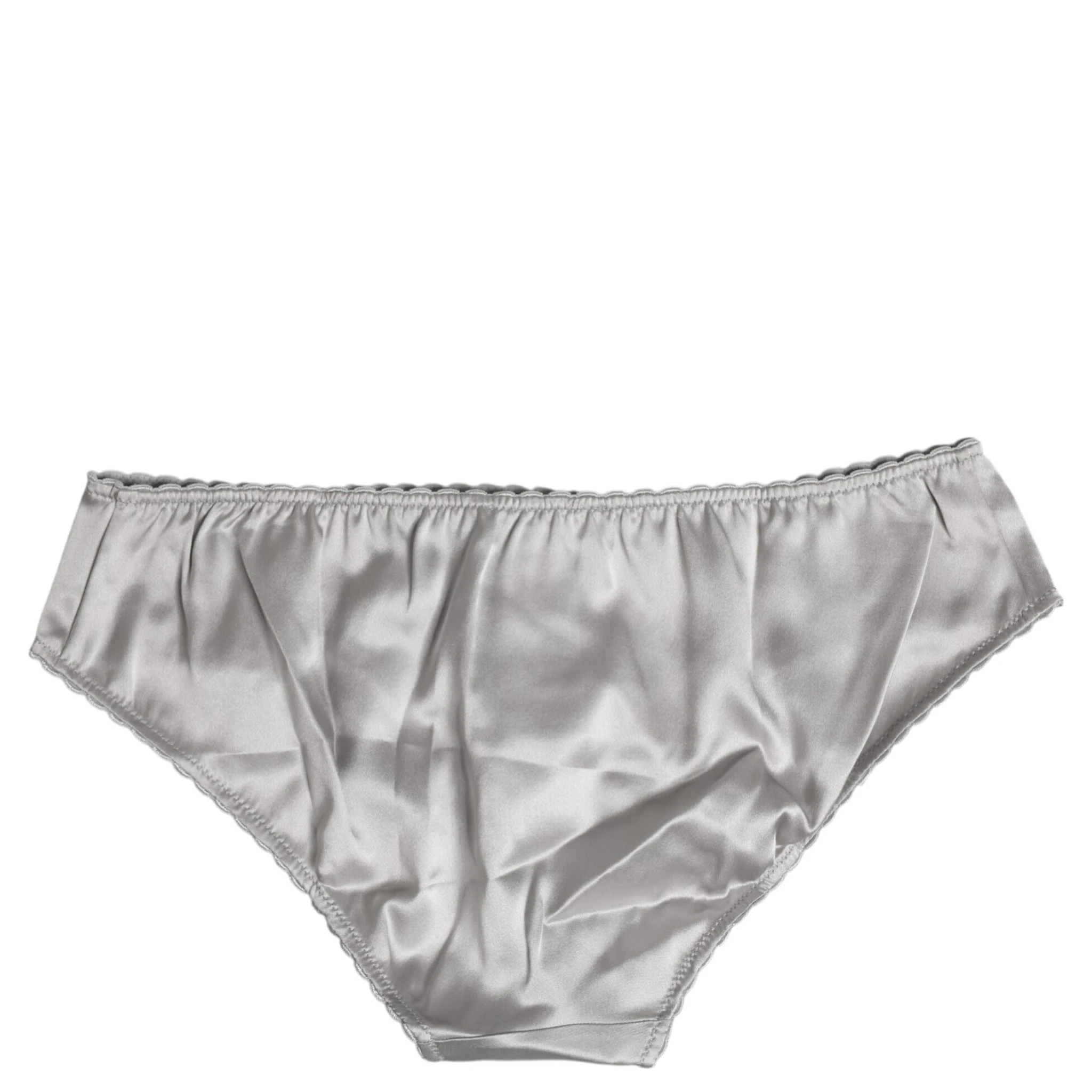 Gray Silk Stretch Bottom Low Waist Panty Underwear