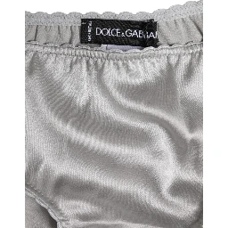 Gray Silk Stretch Bottom Low Waist Panty Underwear
