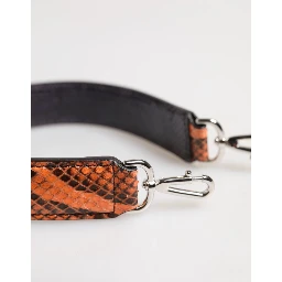 Orange Exotic Leather Bag Shoulder Strap
