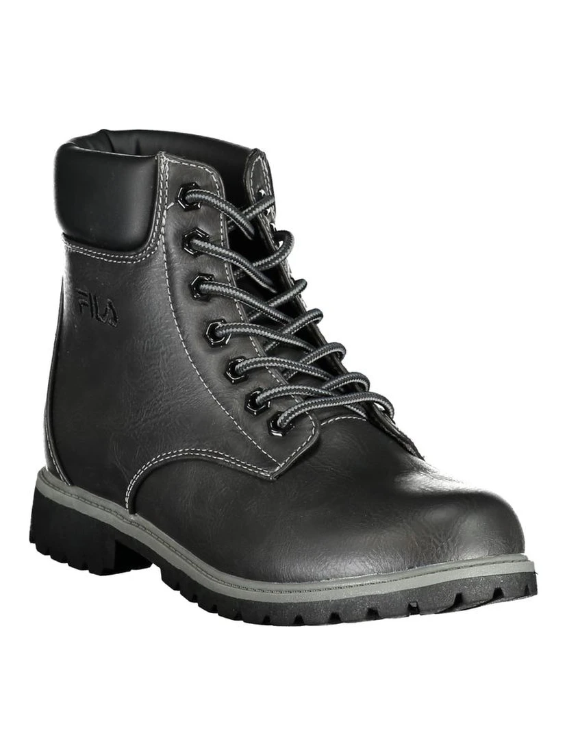 Black Polyester Women Boot