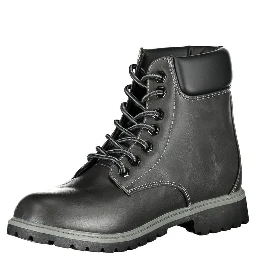 Black Polyester Women Boot