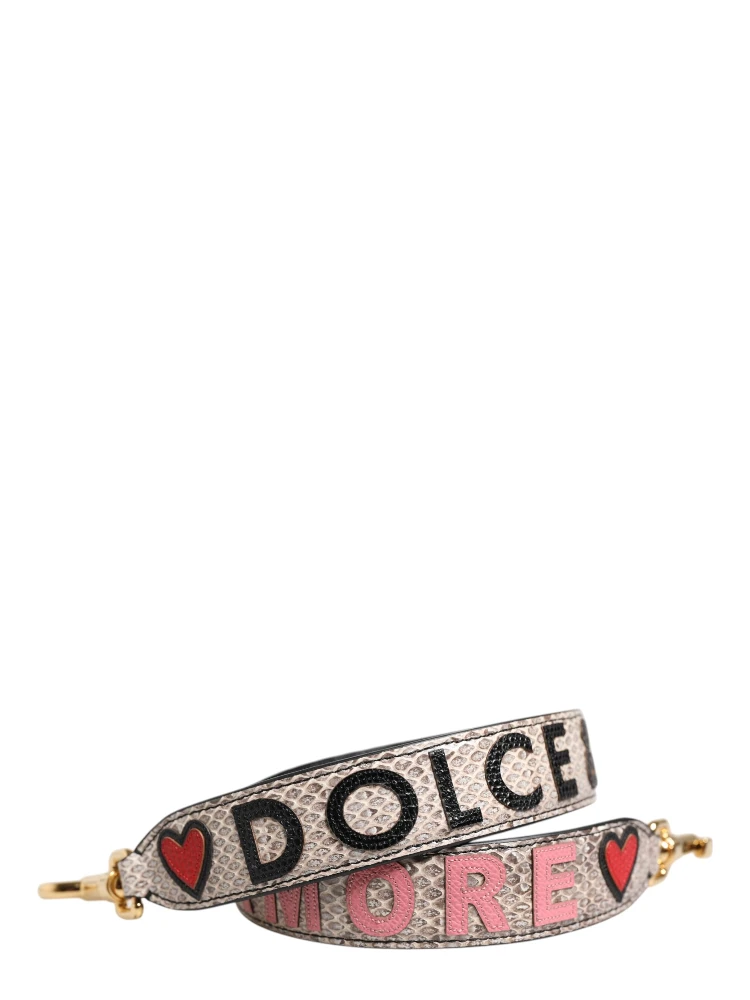 Multicolor DG AMORE Patch Bag Accessory Shoulder Strap