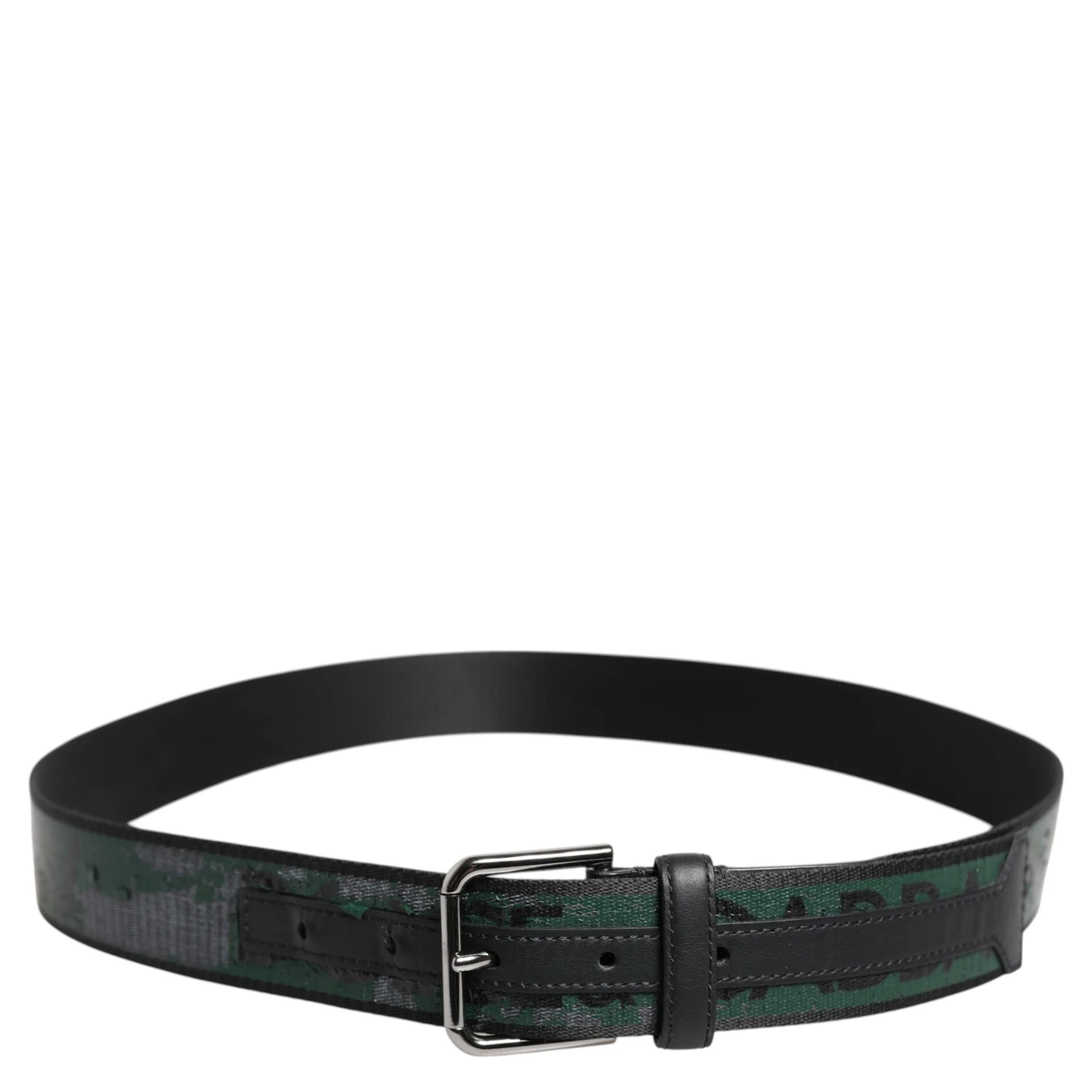 Green Black Polyester DG Logo Buckle Belt