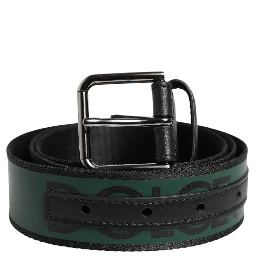 Green Black Polyester DG Logo Buckle Belt