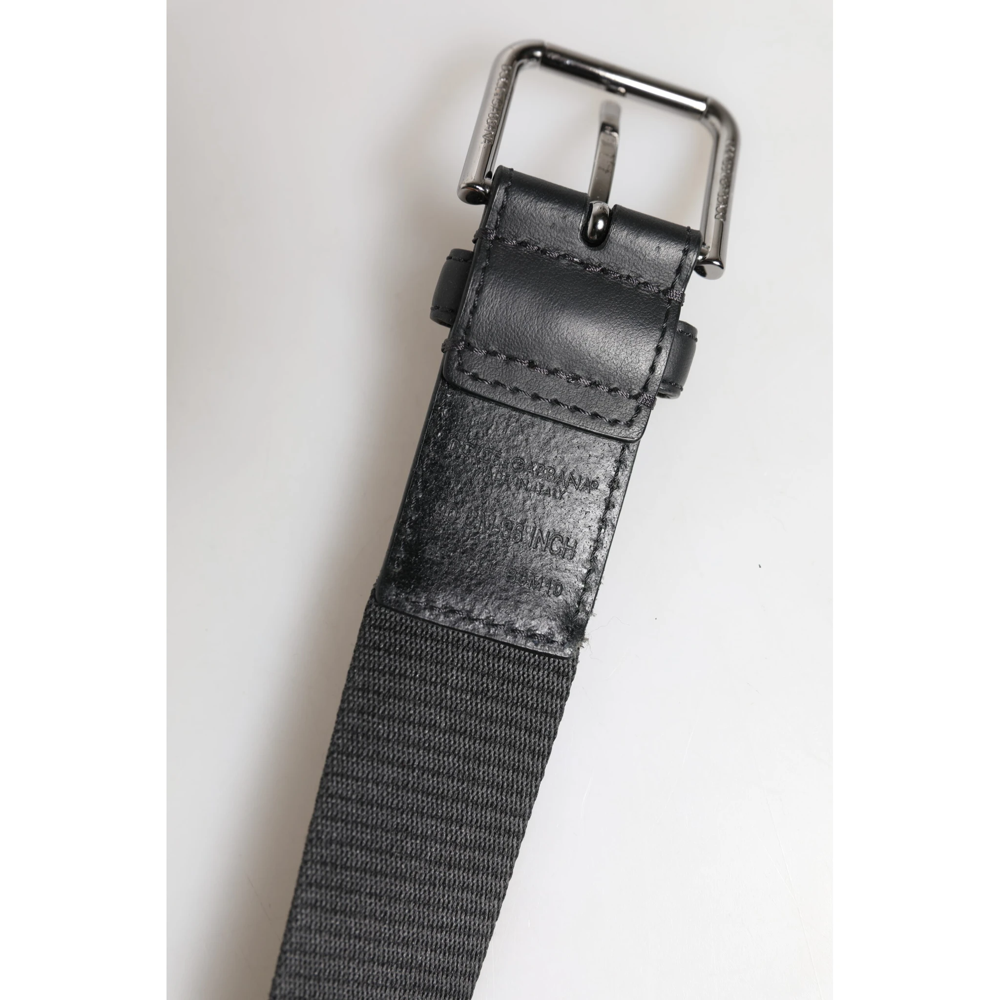 Green Black Polyester DG Logo Buckle Belt