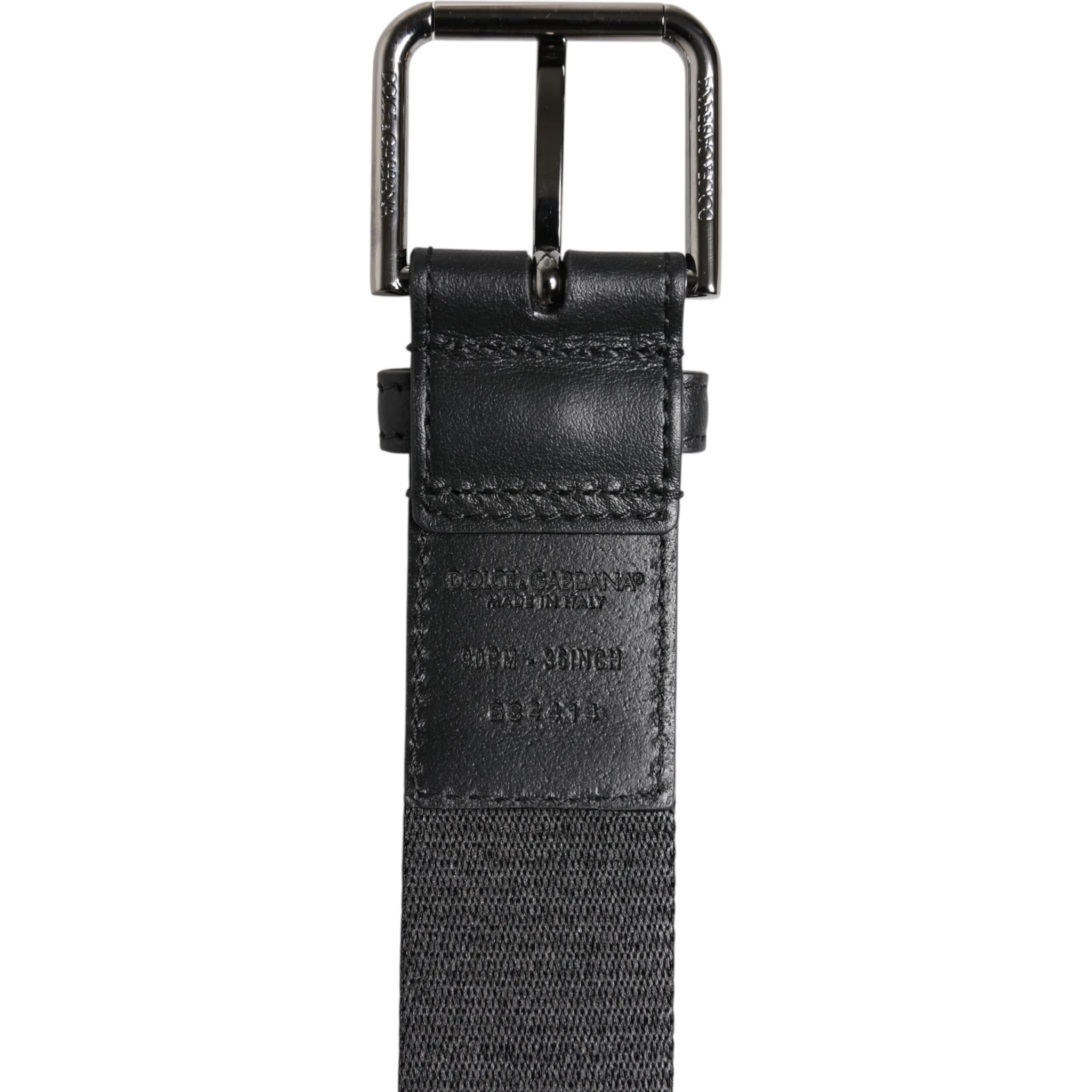 Green Black Polyester DG Logo Buckle Belt