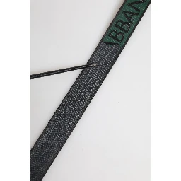 Green Black Polyester DG Logo Buckle Belt