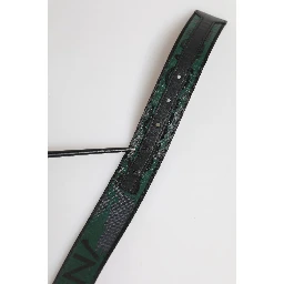 Green Black Polyester DG Logo Buckle Belt