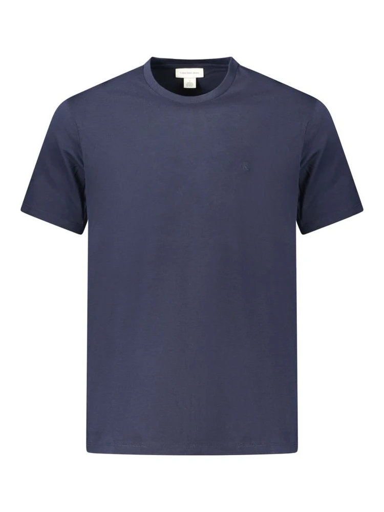 Blue Cotton Men T-Shirt