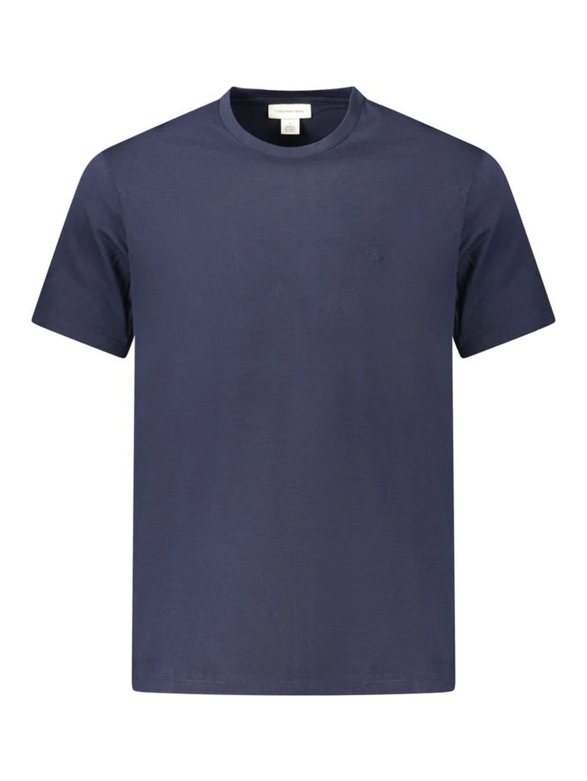 Blue Cotton Men T-Shirt