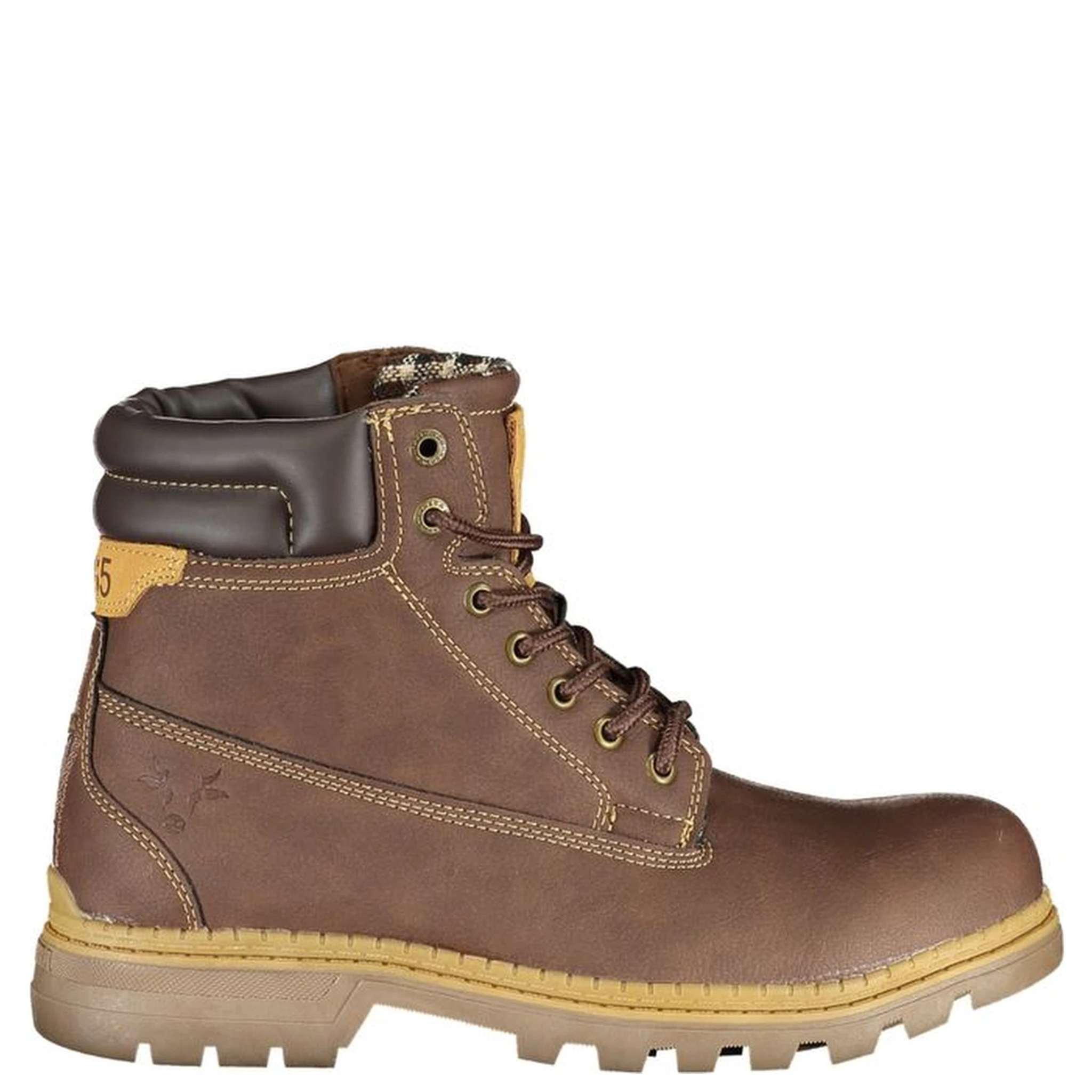 Brown Polyester Women Boot