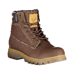 Brown Polyester Women Boot