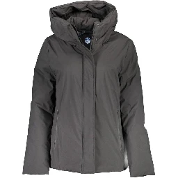 Black Polyester Jackets & Coat