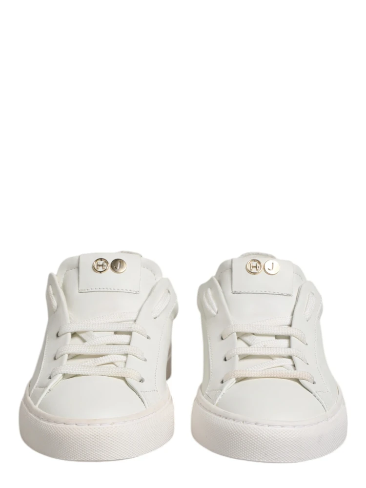 White Leather Low Top Lace Up Sneakers Shoes alternative