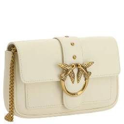 White Calf Leather Bos Taurus Shoulder Bag