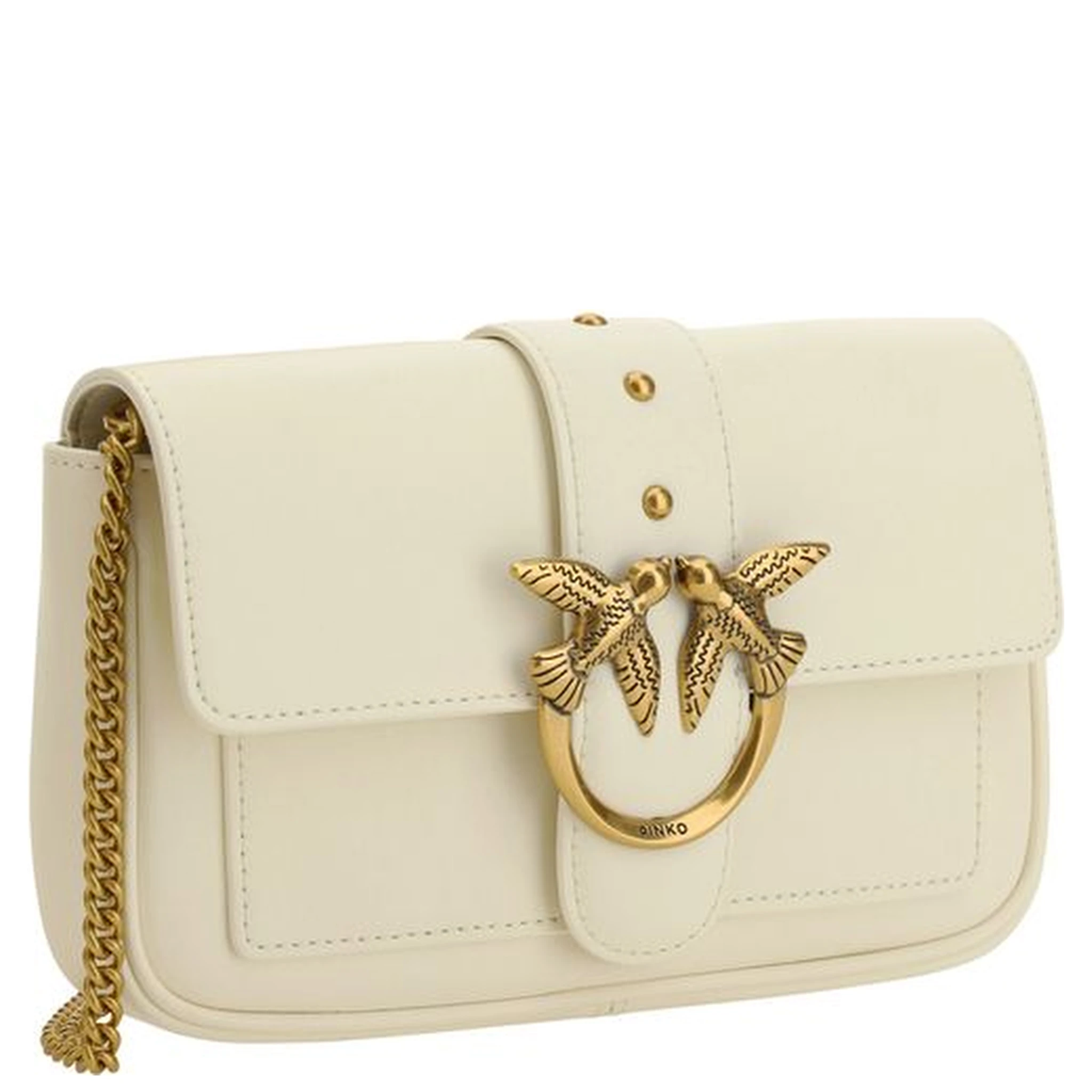 White Calf Leather Bos Taurus Shoulder Bag