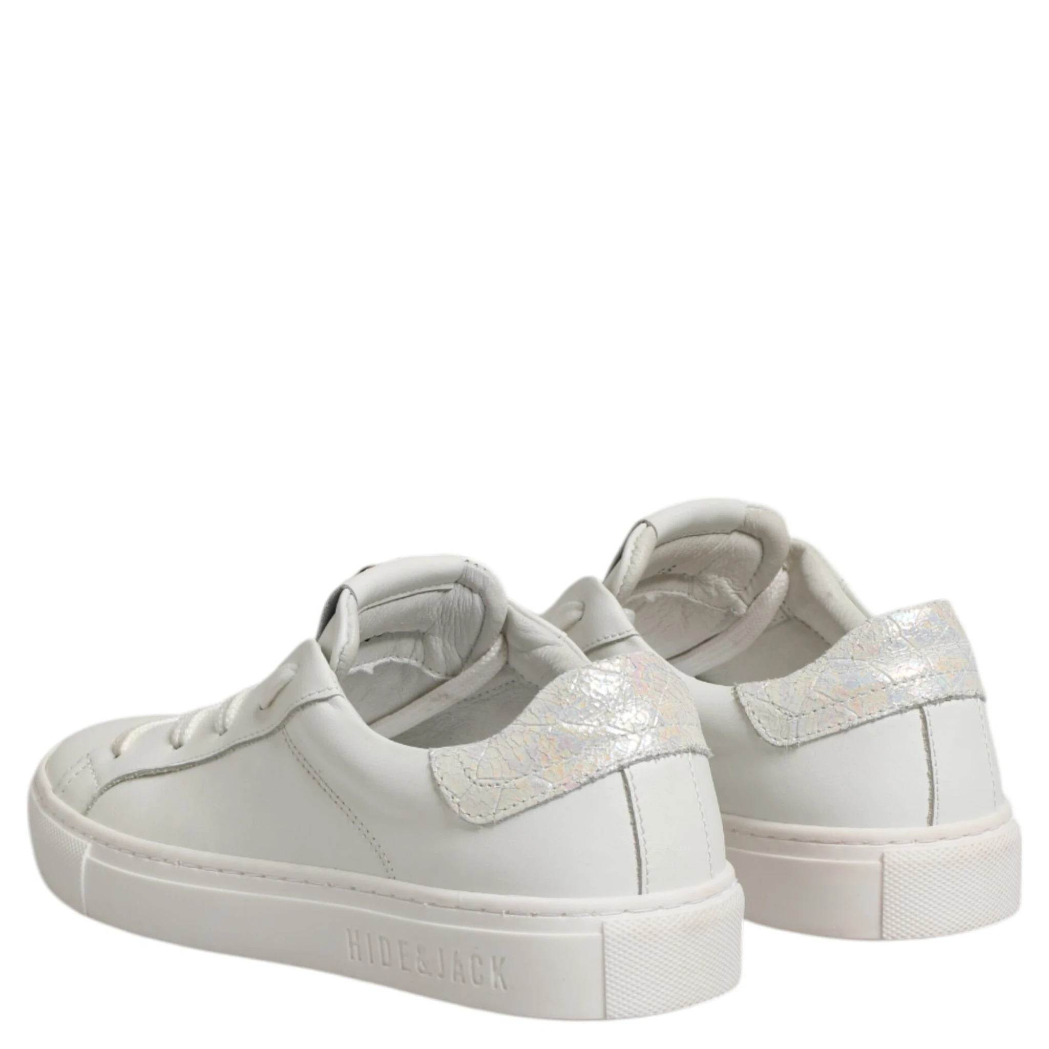 White Leather Low Top Lace Up Sneakers Shoes