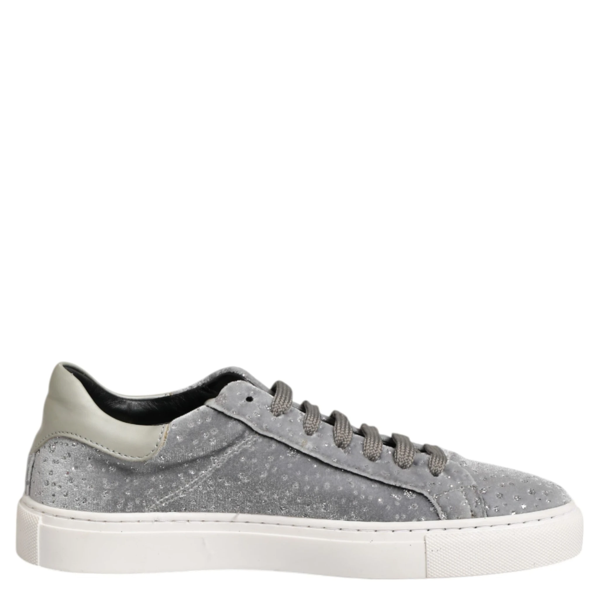 Gray Suede Low Top Lace Up Sneakers Shoes