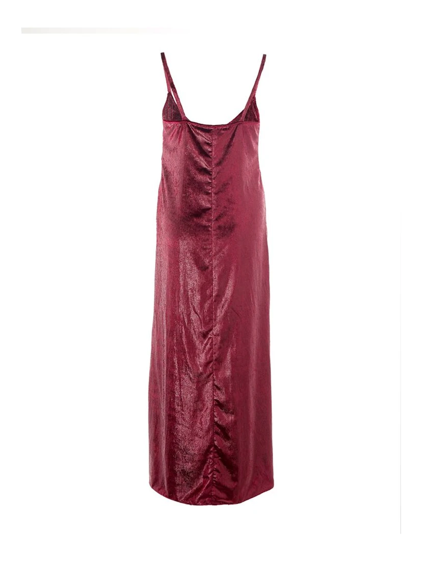Bordeaux Polyester Cocktail Dress