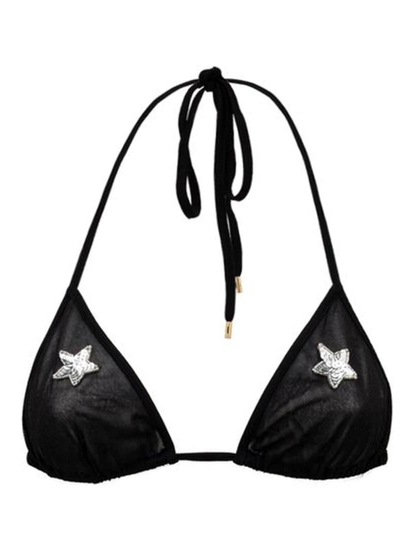 Black Viscose Bra