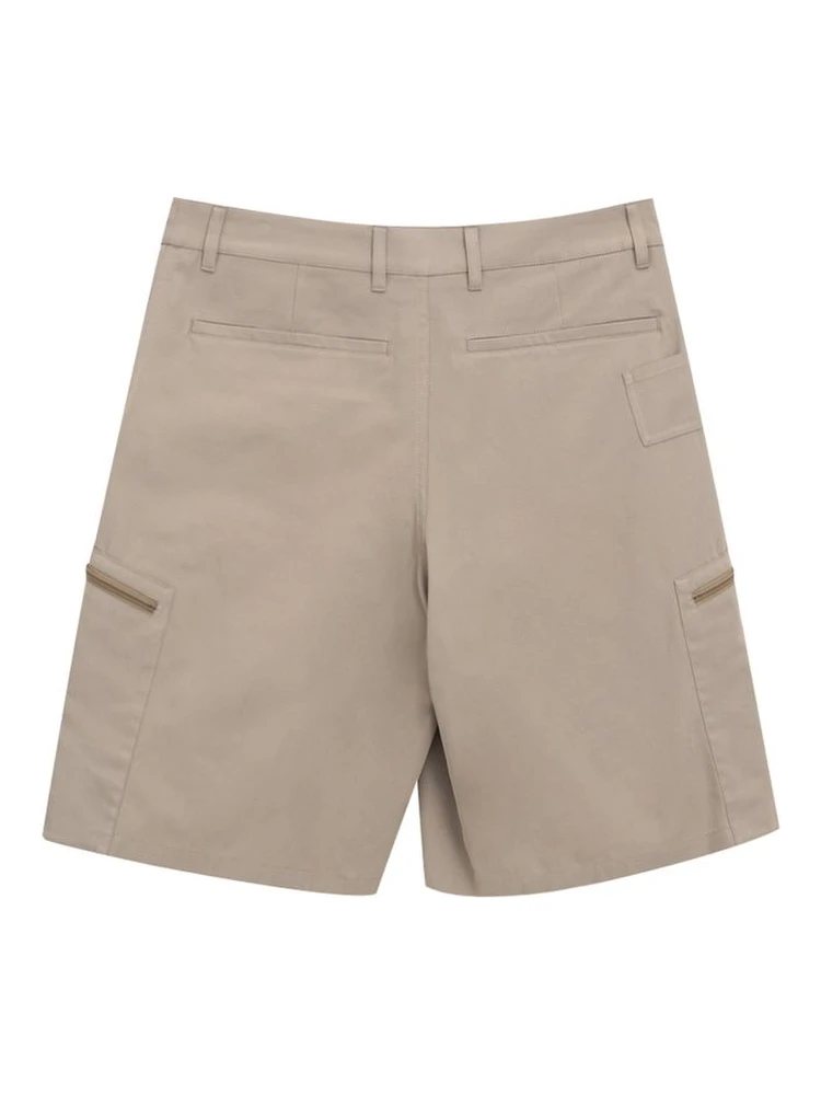 Beige Cotton Cargo Shorts alternative