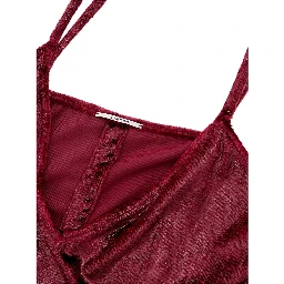Bordeaux Polyester Cocktail Dress
