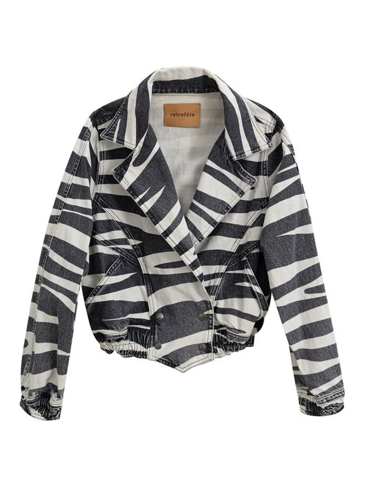 Black And White Cotton Blazer