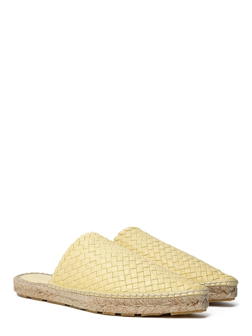 Yellow Leather Espadrille