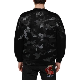 Black Camouflage Pullover Sweatshirt Sweater