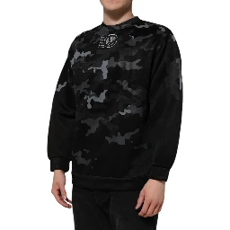 Black Camouflage Pullover Sweatshirt Sweater