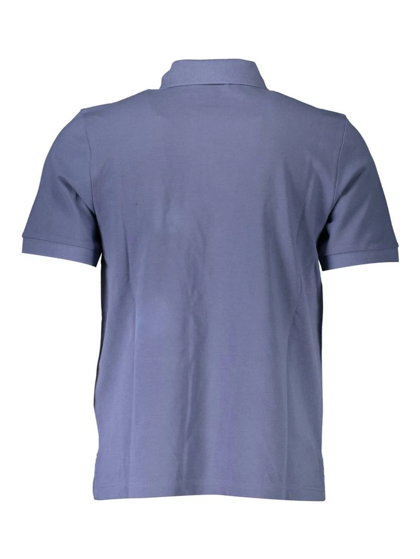 Blue Cotton Polo Shirt