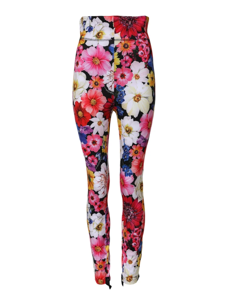 Multicolor Floral High Waist Leggings Pants