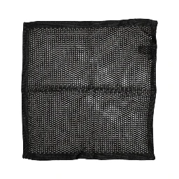 Black Patterned Cotton Square Foulard Scarf