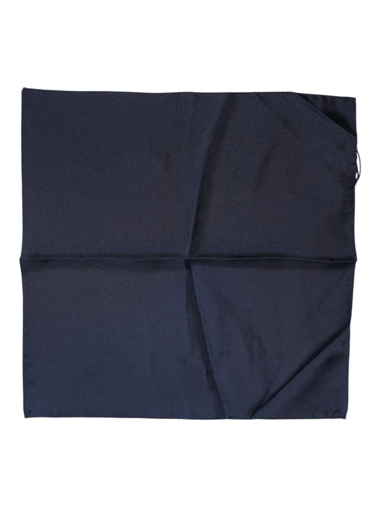 Dark Blue Silk Square Men Foulard Scarf alternative