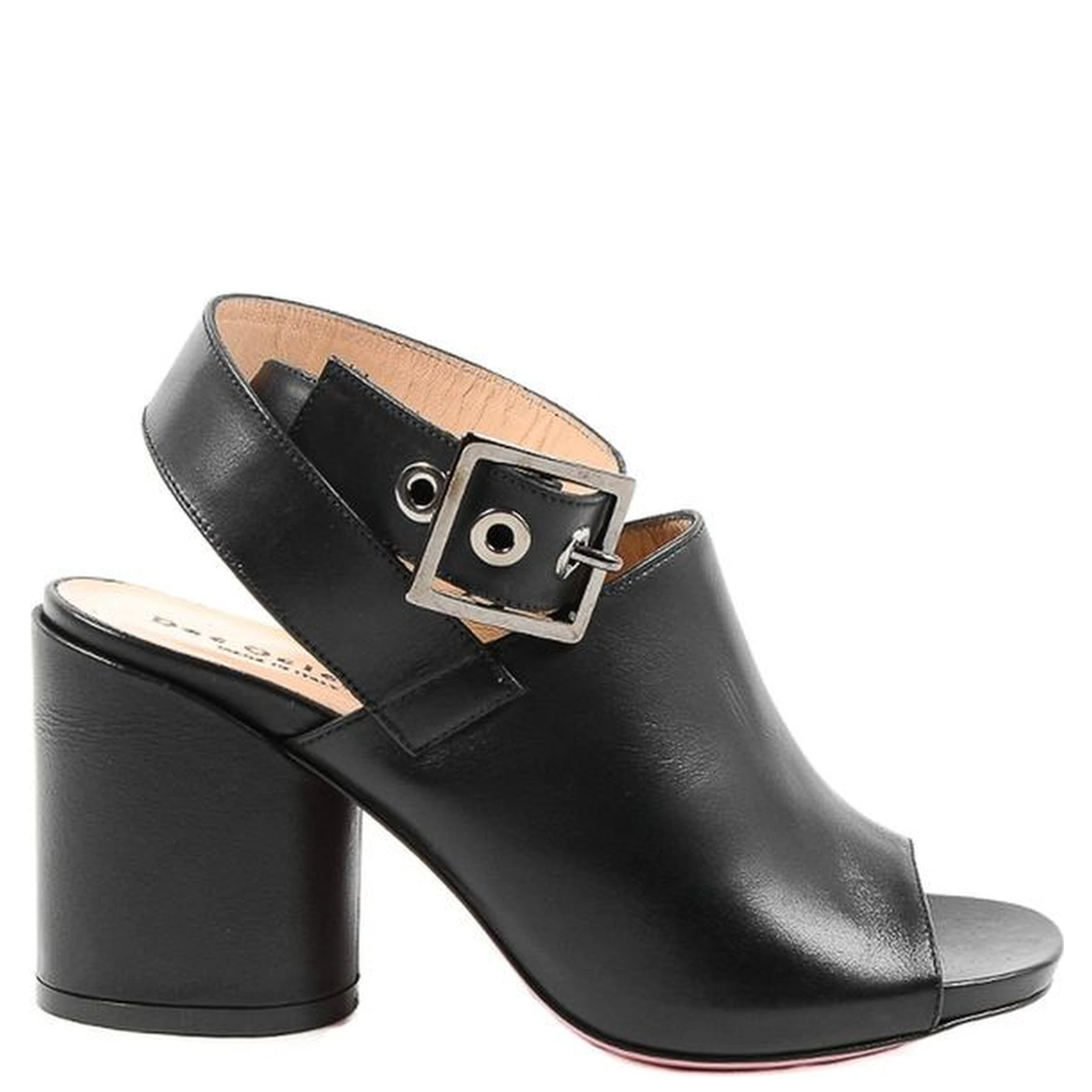Black Leather High Heel Pumps