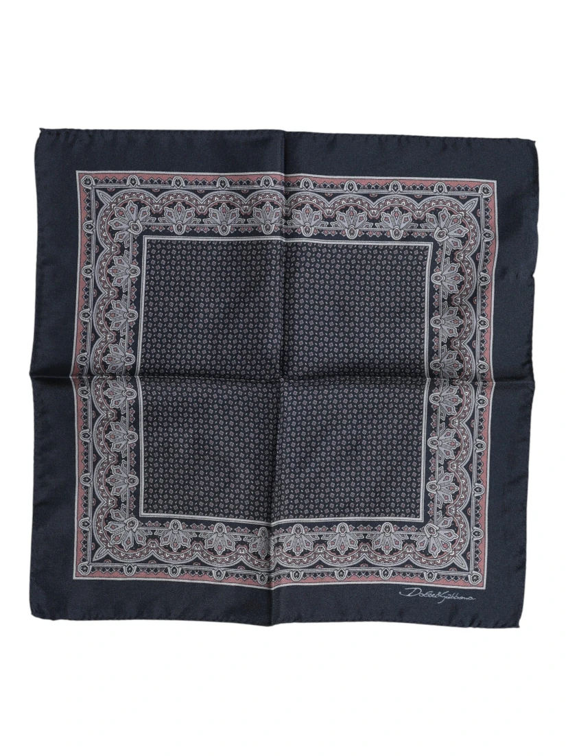 Multicolor Fantasy Silk Square Foulard Scarf