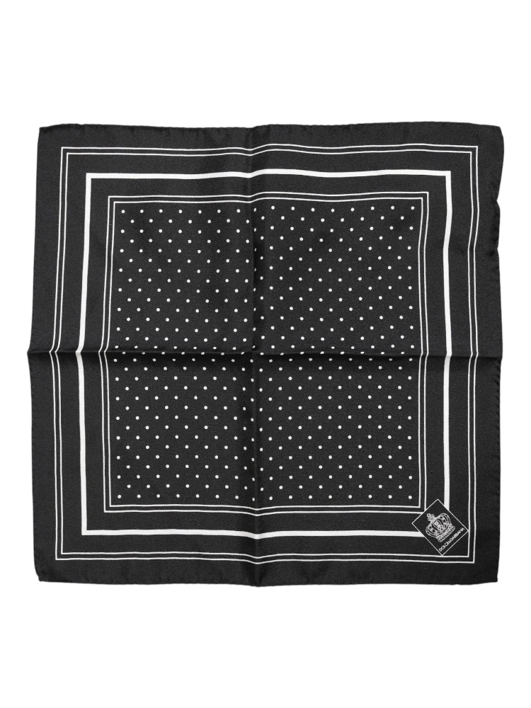 Black White Polka Dot Men Foulard Scarf alternative