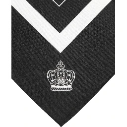 Black White Printed Square Men Foulard Scarf