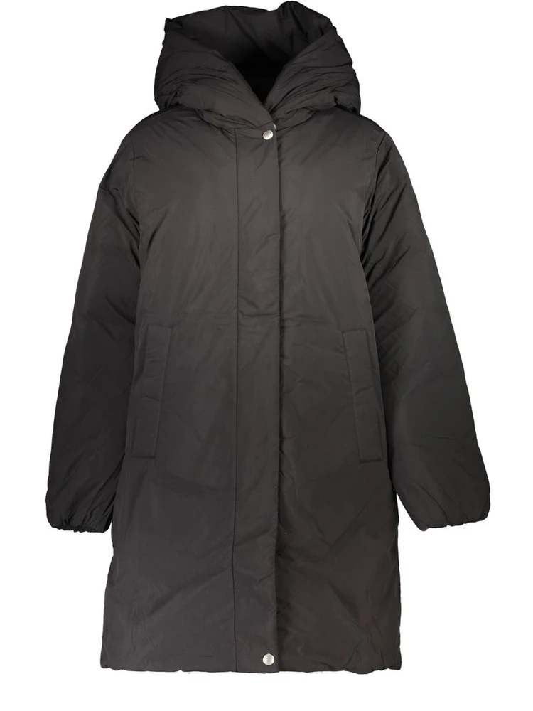 Black Polyester Jackets & Coat