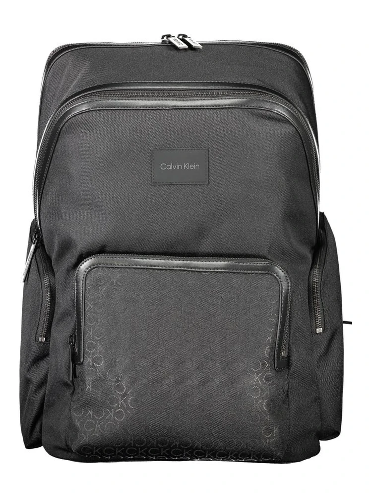 Black Polyester Backpack