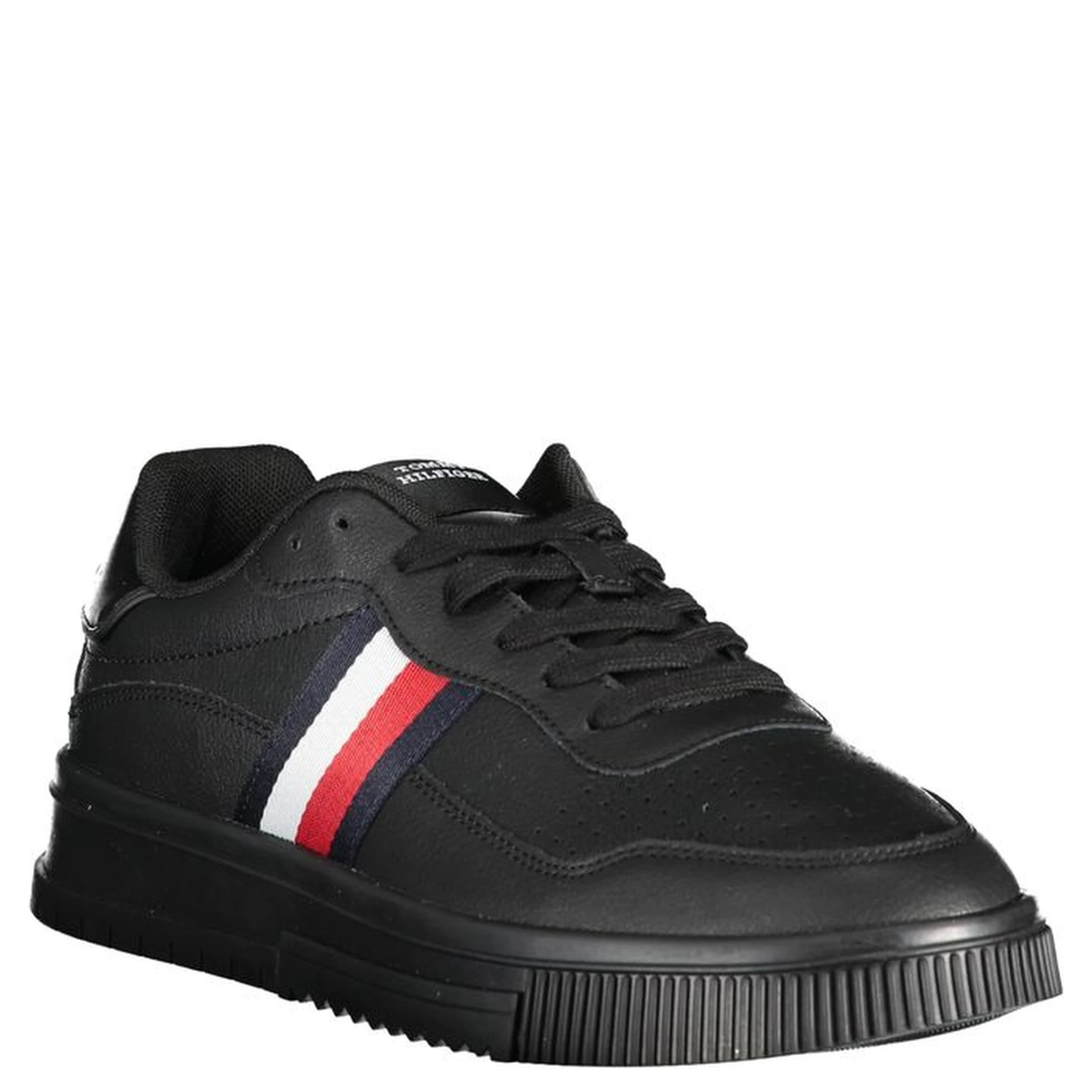 Black Polyester Sneaker