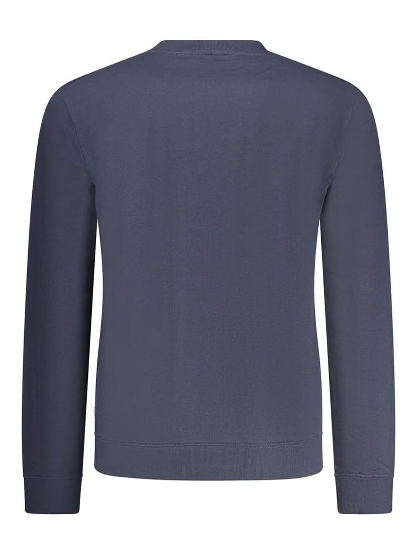 Blue Cotton Men Sweater
