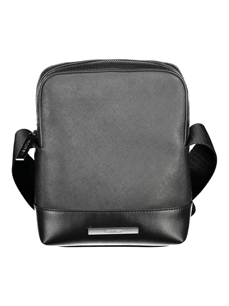 Black Polyester Shoulder Bag